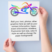Reclamebrochure voor pop Art MOTORCYCLLE Flyer (Hand)