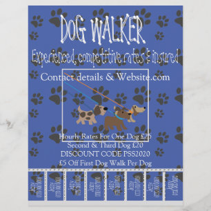 Reclamefolders Honden uitlaten Flyer