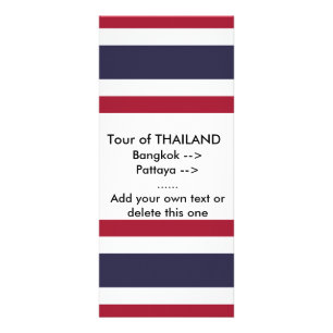 Reclamekaart met vlag van Thailand