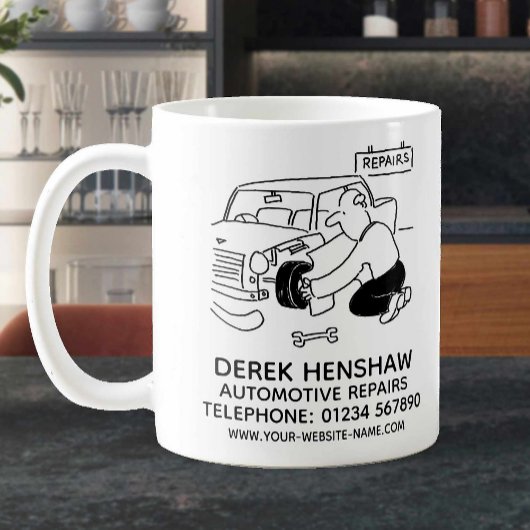 Reclamekoffiemok voor Automotive Repairs Koffiemok