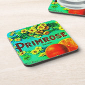 Reclamelabel voor  sinaasappels bier onderzetter (Linkerzijde)