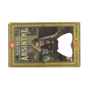 Reclameposter voor Absinthe uit het verleden Kredietkaart Flessenopener