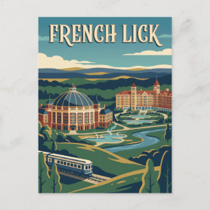 Reclameposter voor French Lick Indiana Retro Vinta Briefkaart