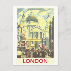 Reclameposter voor reis naar Londen Engeland Briefkaart
