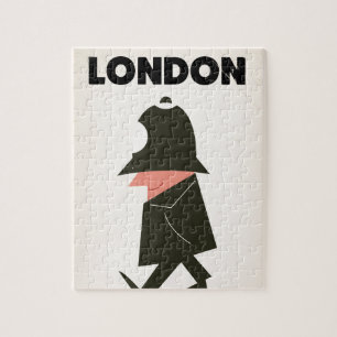 Reclameposter voor reis naar Londen met politieage Legpuzzel
