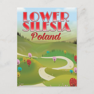 reclameposter voor reis naar Neder-Silezië, Polen Briefkaart