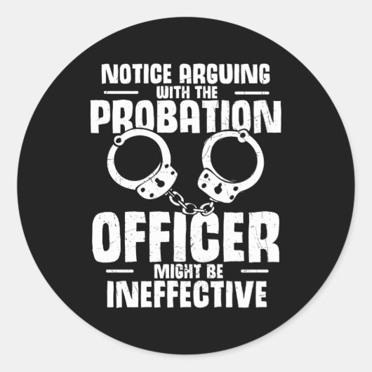 reclasseringsambtenaar badge reclassering ambtenaa ronde sticker (Voorkant)