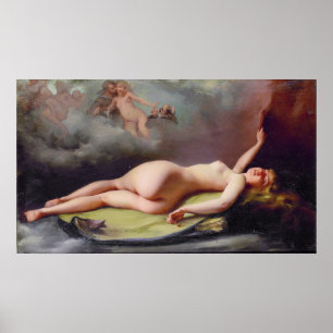 Reclining Beauty , door Luis Ricardo Falero Poster