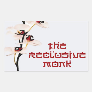 Reclusieve monniken rechthoek rode orchidee rechthoekige sticker