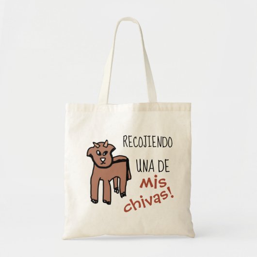Recoge tus chivas y de vas canvas tas (Voorkant)