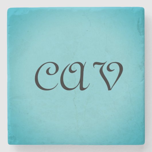 Recoleta Cornflower Blauw Stenen Onderzetter (Voorkant)