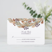 Récolte Berry Wreath Wedding Réponse RSVP (Debout devant)