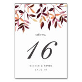 Récolte | Carte de numéro de table de remplissage  (Par défaut)