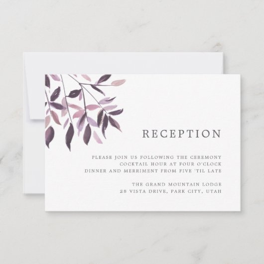 Récolte | Carte de réception de l'aquarelle (Devant)