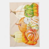 Récolte citrouille sur une serviette de cuisine (Vertical)