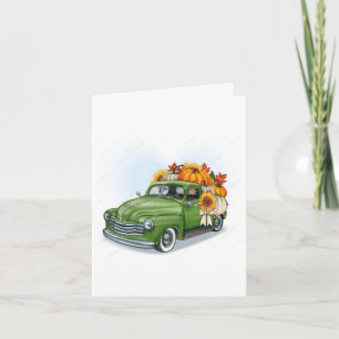Récolte d'automne sur invitation d'un camion vert