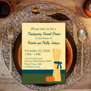 Récolte d'automne Thanksgiving Invitation