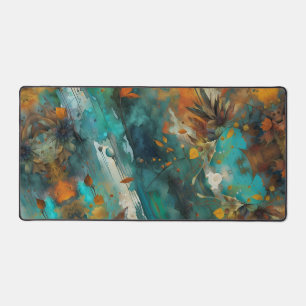 Récolte d'automne Turquoise rouille or Abstrait