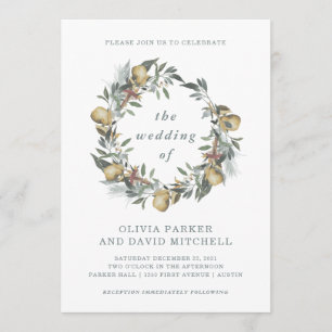 Récolte de bois   Invitation de mariage d'hiver