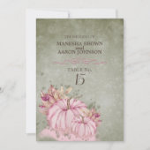 Récolte de citrouilles roses - Carte de table plat (Devant)