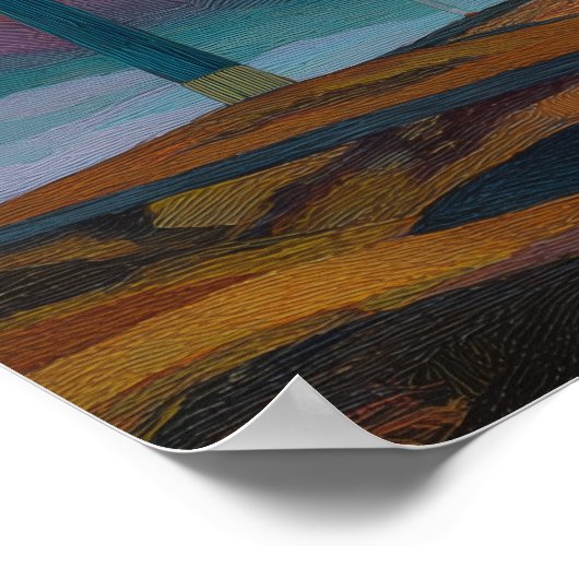 Récolte d'éolien - Poster Solarpunk (Coin)