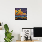 Récolte d'éolien - Poster Solarpunk (Bureau à domicile)