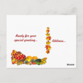 Récolte Merci ~ Carte postale (Dos)