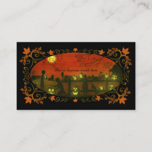 Récolte orientée de Halloween de cartes de visit