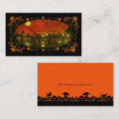 Récolte orientée de Halloween de cartes de visite (Devant / Derrière)