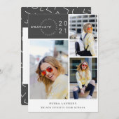 Récolte photo moderne Invitation de graduation (Devant / Derrière)