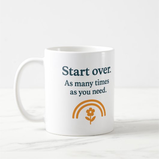 Recommencer. Autant de fois que nécessaire - Mug (Gauche)