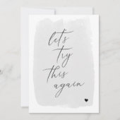 Recommençons Calligraphie Gris Nouvelle Carte de D (Devant)