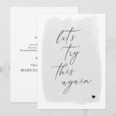 Recommençons Calligraphie Gris Nouvelle Carte de D (Devant / Derrière)