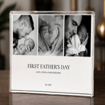 Cadeau de première fête des pères pour papa et béb