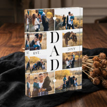 Cadeau minimal "Meilleur papa du monde" Collage ph