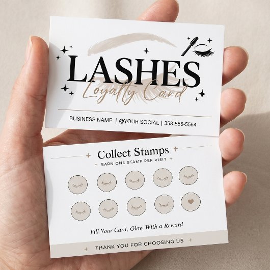 Récompense de fidélité Minimaliste Cils Beige