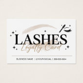 Récompense de fidélité Minimaliste Cils Beige (Devant)