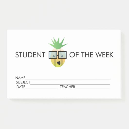 Récompense étudiante réussite ananas Post-it Notes (Devant)
