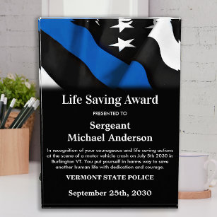 Récompense Sauvetage de la vie de la police personnalisée Lig