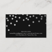 RÉCOMPENSER CARTE DE LOYAUTÉ glam confetti argent  (Dos)