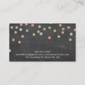 RÉCOMPENSER CARTE DE LOYAUTÉ Mignonne confetti or (Dos)