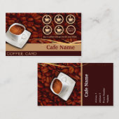 Récompenses de café et carte de visite - café (Devant / Derrière)