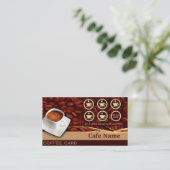 Récompenses de café et carte de visite - café (Debout devant)