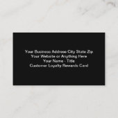 Récompenses de fidélité client Cartes de visite (Dos)