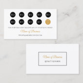 Récompenses de fidélité simples Élégant Noir et Or (Devant / Derrière)