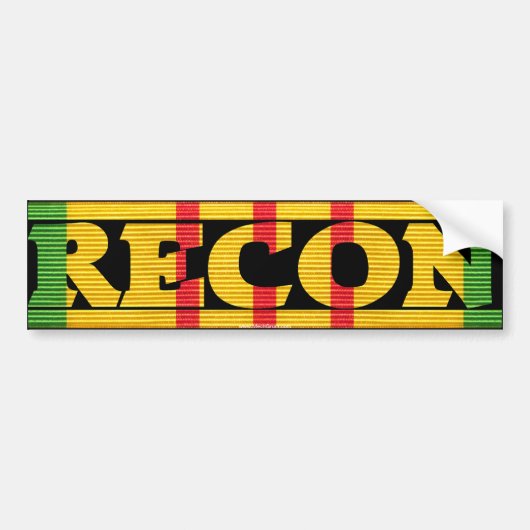 Recon Vietnam Service Medal Bumpersticker (Voorkant)