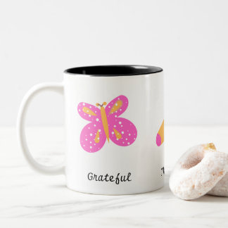 Reconnaissant Je Remercie J'Ai Béni - Mug Jaune Ro