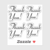 Reconnaissante "Merci" ! Autocollants (Feuille)