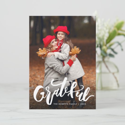 RECONNU | CARTE PHOTO BON THANKSGIVING (Debout devant)