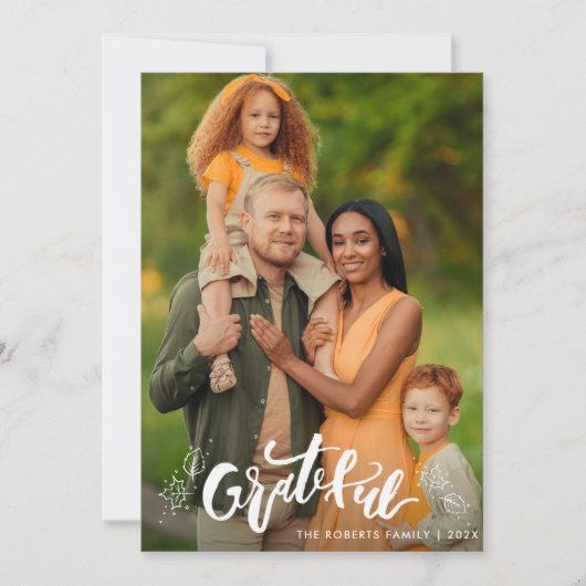 RECONNU | carte photo d'action de grâces familiale (Devant)